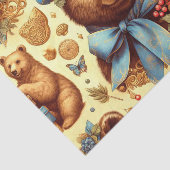 Schattigee  Beer Waterverf Tissuepapier (Detail)