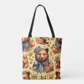 Schattigee  Beer Waterverf Tote Bag (Achterkant)