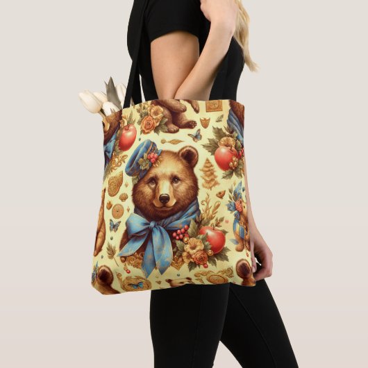 Schattigee  Beer Waterverf Tote Bag (Dichtbij)