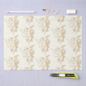 Schattigee Beige Cupid Angel op Ivoor Tissuepapier (Craft)