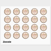 Schattigee Beige Red Gingerbread Cookies Kerst Ronde Sticker (Vel)