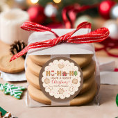 Schattigee Beige Red Gingerbread Cookies Kerst Ronde Sticker