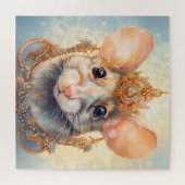 Schattigee Bejeweled Mouse Jigsaw Puzzel (Horizontaal)