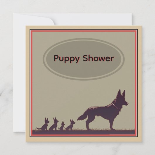 Schattigee Belgische herdershonden Kaart (Voorkant)