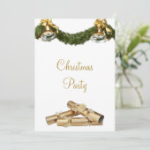 Schattigee Bells & Crackers kerstfeest Kaart (Staand voorkant)