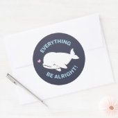 Schattigee Beluga-walvis, alles walvis is goed woo Ronde Sticker (Envelop)