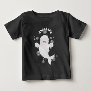 Schattigee Beluga Whale Bubbels cartoon gepersonal