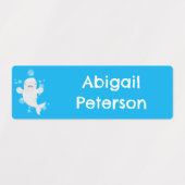 Schattigee Beluga Whale Bubbels cartoon gepersonal Labels (Design 2)
