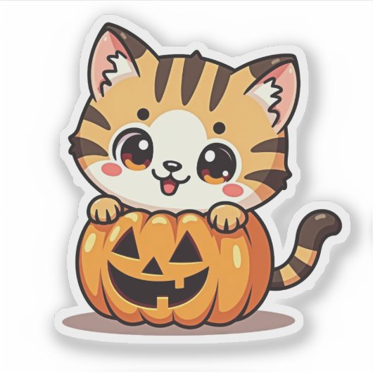 Schattigee Bengaalse Kitten Sticker - Spooky Paste (Voorkant)