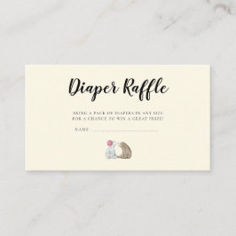 Schattigee beren Baby shower Luier loterij ticket Informatiekaartje