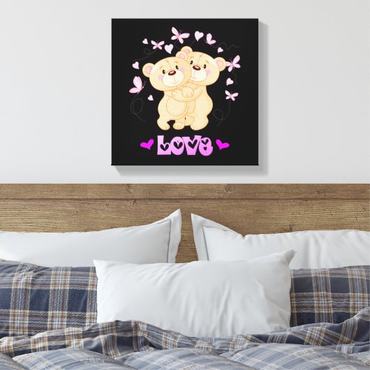 Schattigee Beren Canvas Print (Insitu (Slaapkamer))