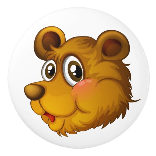 Schattigee Beren Cub Knobs Keramische Knop (Voorkant)