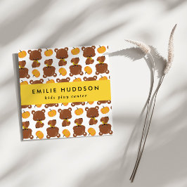 Schattigee Beren, Kinder Play Center, Activity Cen Vierkante Visitekaartje