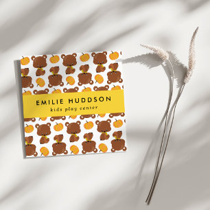 Schattigee Beren, Kinder Play Center, Activity Cen Vierkante Visitekaartje