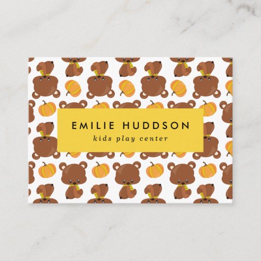 Schattigee Beren, Kinder Play Center, Activity Cen Visitekaartje (Voorkant)