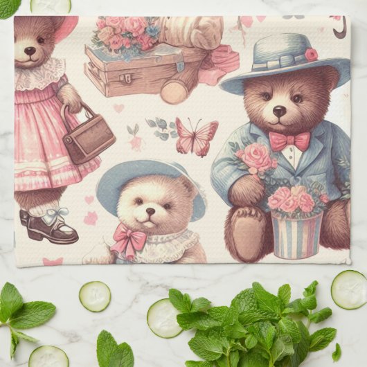 Schattigee Beren Naadloos Theedoek (Gevouwen)