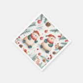 Schattigee beren Pine en Ornamenten Red Merry Chri Servet (Hoek)