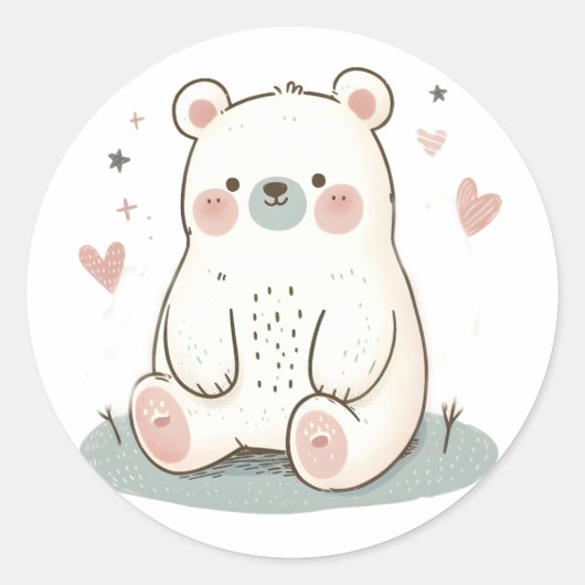 Schattigee Beren Sticker - Schattig Dierenontwerp (Voorkant)