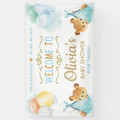 Schattigee Beren Twins Jongens Baby shower Welkom  Spandoek (Verticaal)