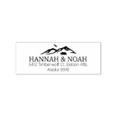 Schattigee berg Beer paar retour adres Rubberstempel (Afrduk)