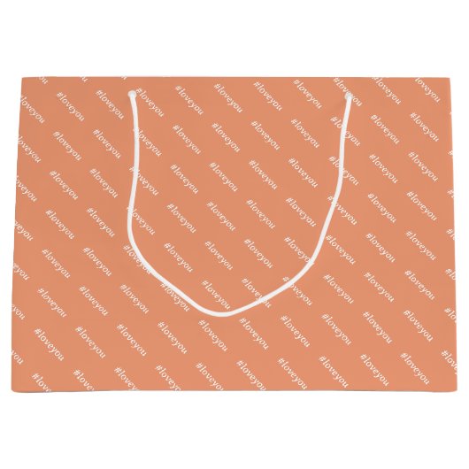 Schattigee Bericht Blush White Trendy Pattern Groot Cadeauzakje (Voorkant)