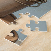 Schattigee Berner Berghond met Pet en Bloemen Legpuzzel (Zijkant)