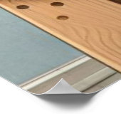 Schattigee Berner Berghond met Pet en Bloemen Poster (Hoek)