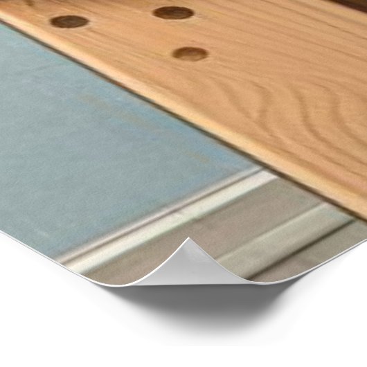 Schattigee Berner Berghond met Pet en Bloemen Poster (Hoek)