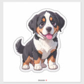Schattigee Berner Mountain Puppy Dog Sticker (Vel)