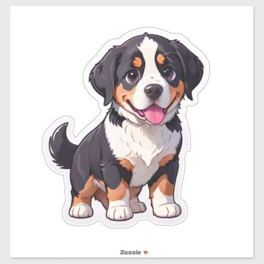 Schattigee Berner Mountain Puppy Dog Sticker (Vel)