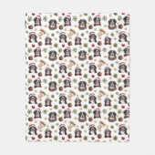 Schattigee Berner Sennenhond Kerst Fleece Deken (Voorkant)