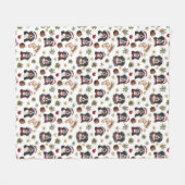Schattigee Berner Sennenhond Kerst Fleece Deken (Voorkant (Horizontaal))
