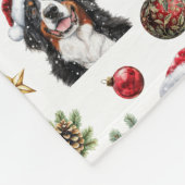 Schattigee Berner Sennenhond Kerst Fleece Deken (Hoek)