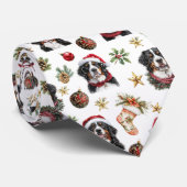 Schattigee Berner Sennenhond Kerst Stropdas (Opgerold)