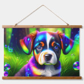 Schattigee bernese berghond puppy in de wei hangend wandkleed (Voorkant)