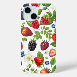 Schattigee Berry Collage Telefoonhoes - Strawberry iPhone 15 Case