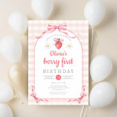 Schattigee Berry eerste meisje 1e verjaardag Kaart