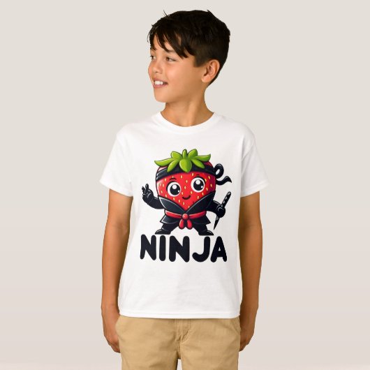Schattigee Berry Sneaky Ninja T-shirt (Voorkant volledig)