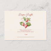 Schattigee Berry Sweet Baby shower Diapper Raffle Informatiekaartje (Voorkant)