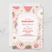 Schattigee Berry Sweet Pink Coquette Baby shower Kaart (Voorkant)