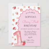 Schattigee Berry Wavy Eerste 1e Verjaardag Kaart (Voorkant)