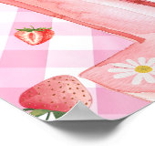 Schattigee Berry Wavy Eerste 1e Verjaardag Welkom Poster (Hoek)