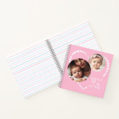 Schattigee "Best Mom Ever" Hart 3-Foto, Roze & Wit Notitieboek (Binnen)