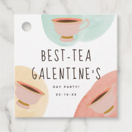 Schattigee Best-Teas Galentine's Day Party Bedankjes Labels