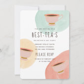 Schattigee Best-Teas Galentine's Day Party Kaart (Voorkant)