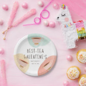 Schattigee Best-Teas Galentine's Day Party Papieren Bordje (Feest)