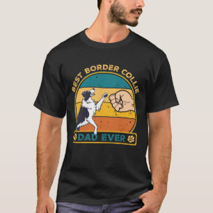 Schattigee Beste Border Collie Dad Dog T-shirt