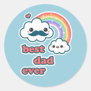 Schattigee Beste Cloud Pap Ronde Sticker