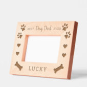 Schattigee Beste Hond Papa Ooit Gepersonaliseerd Gegraveerde Lijstjes (Links)