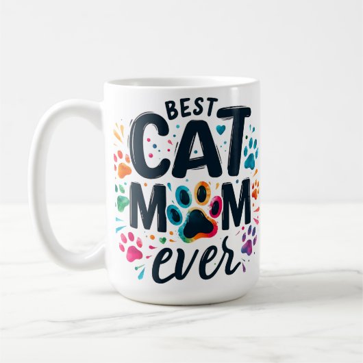Schattigee beste kattenmoeder ooit koffiemok (Links)